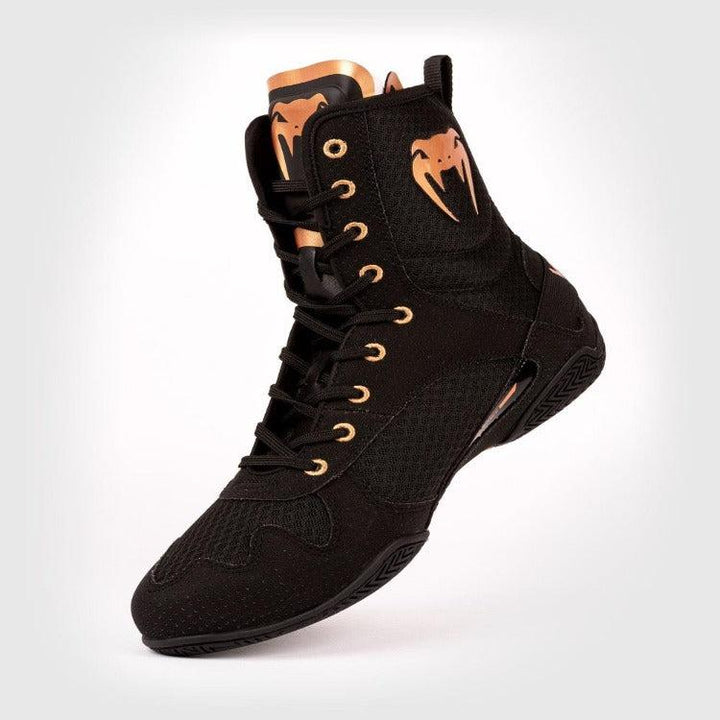 Venum Elite Boxing Boots - Black/Bronze
