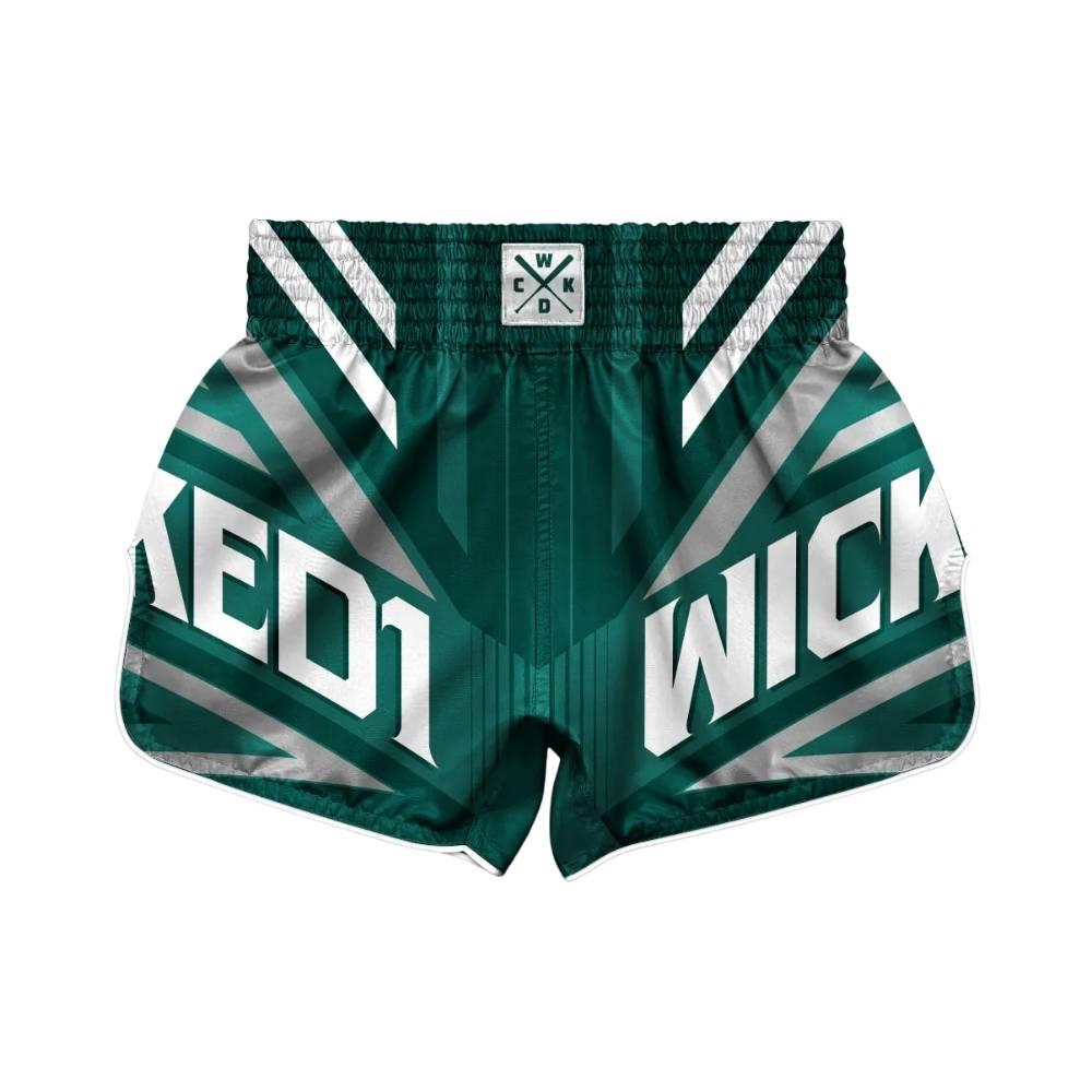 Wicked One District Muay Thai Shorts - Green-Wicked1