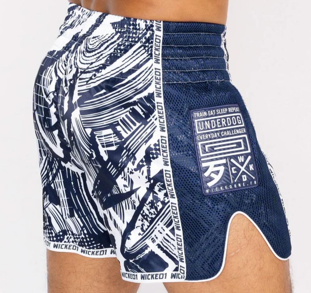 Wicked One Havoc Muay Thai Shorts - Blue-Wicked1