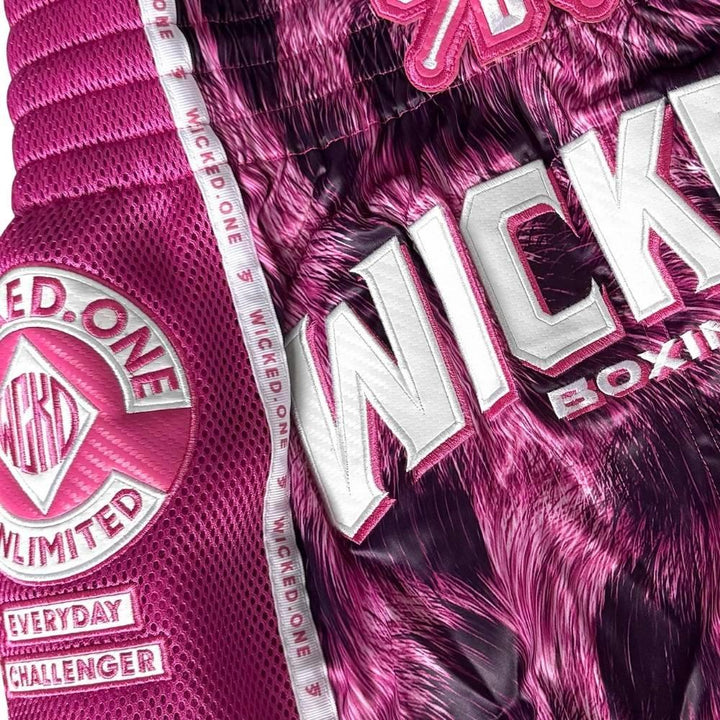 Wicked One Hunter Muay Thai Shorts - Pink-Wicked1